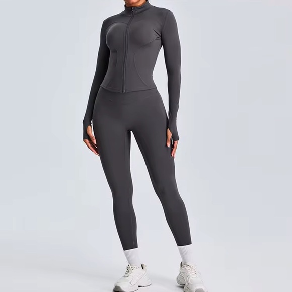 Black Full-Body Jumpsuit with Mock Turtleneck and Long Sleeves - Picture 1 of 4